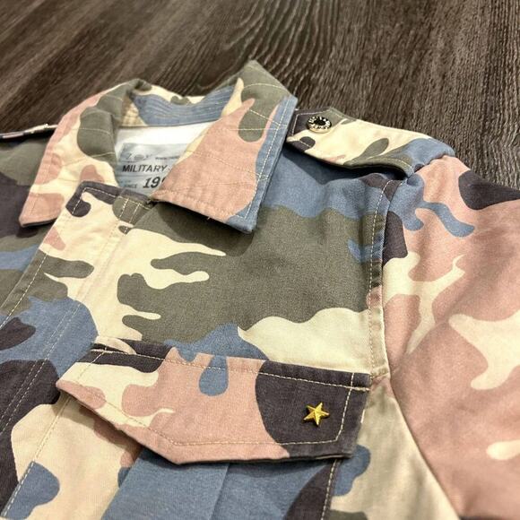 NWOT Zadig & Voltaire Kayak Pastel Camo Military Jacket Camouflage‎ Canvas Small - Picture 13 of 14